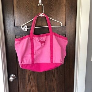 Victoria's Secret PINK tote bag dog logo & Pocket chamr